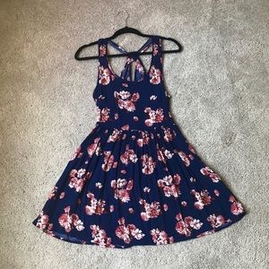 Forever 21 Floral Cross Back Dress